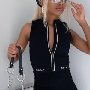 We are TALA Sleeveless Zip-Up Bra